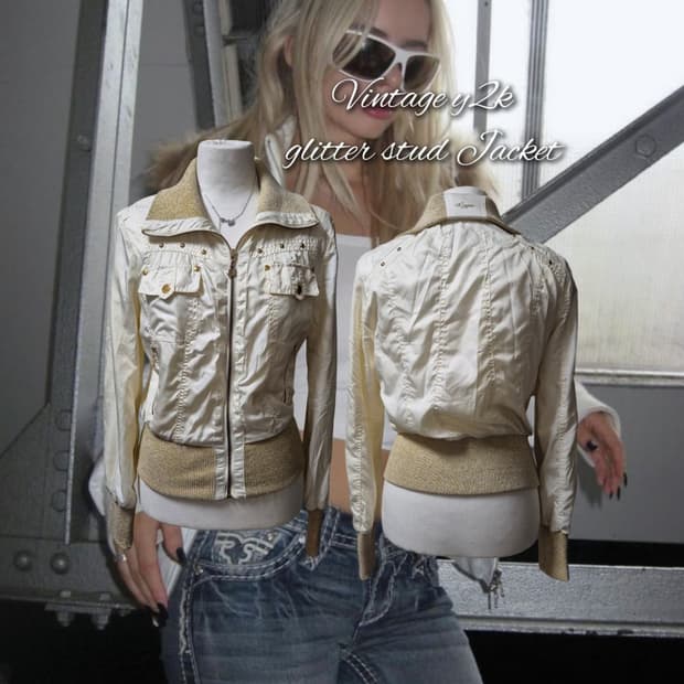 Vintage y2k glitter stud Jacket