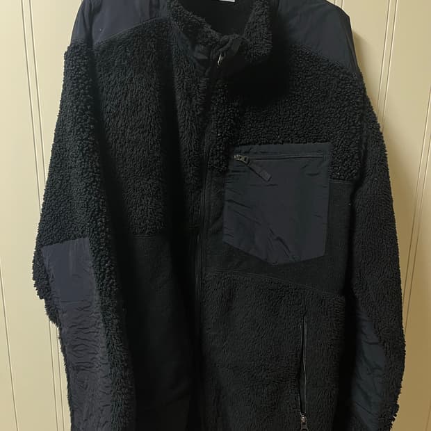 [XL] 유니클로 엔가 후리스 블랙 엔지니어가먼츠