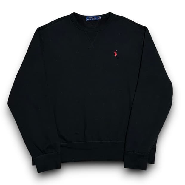 Polo Ralph Lauren 블랙 기모 맨투맨