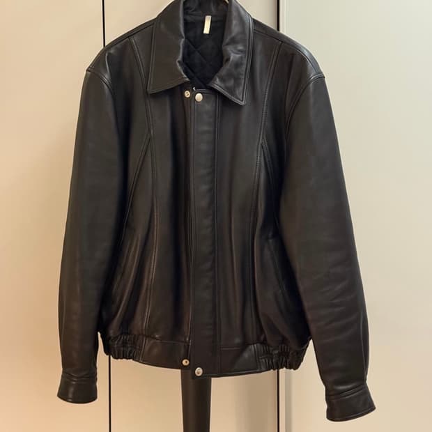 선플라워 90‘s 가죽봄버자켓