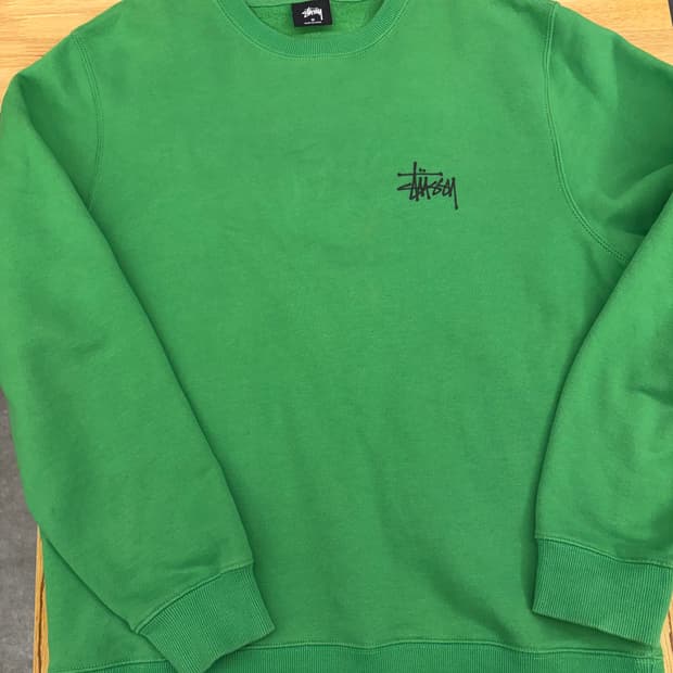 [M] 스투시 그린 기모 맨투맨