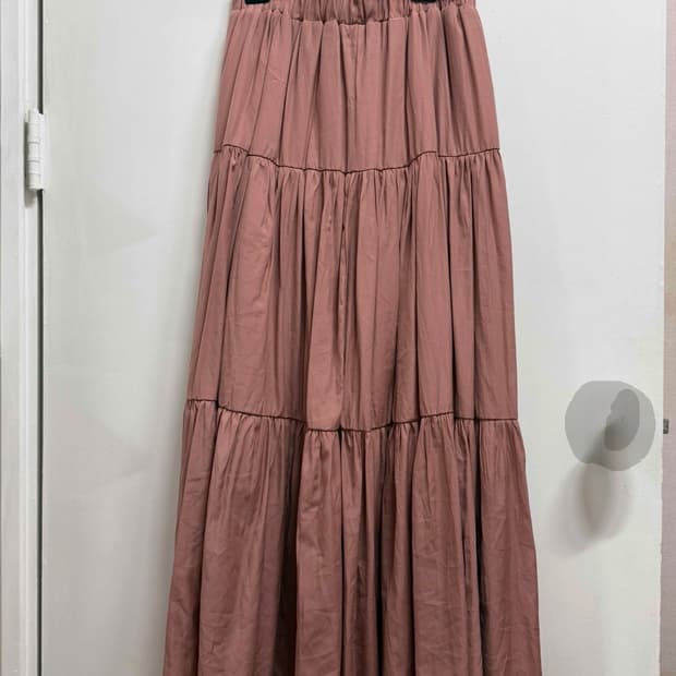 2,900원 빈티지 톤다운 뮤트 핑크 롱스커트 롱스 (계좌거래)