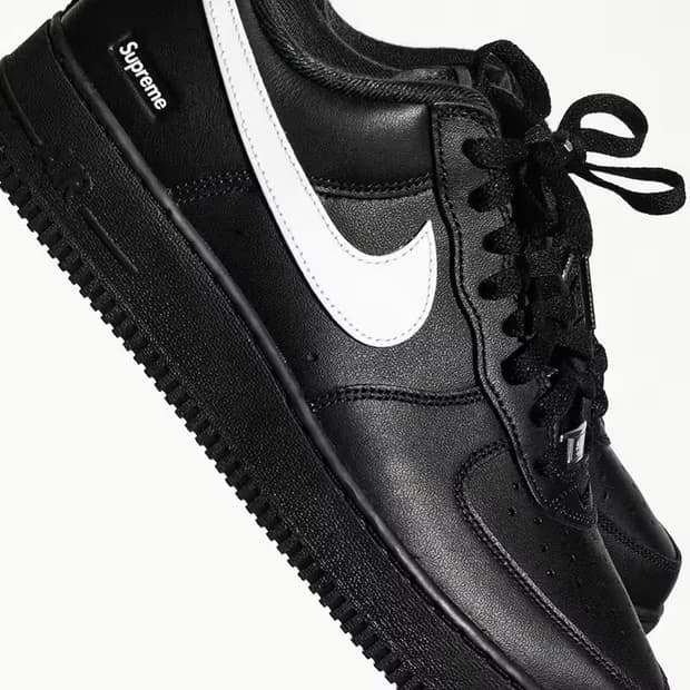 나이키 x 슈프림 에어 포스 1 로우 블랙 NIKE SUPREME AIR