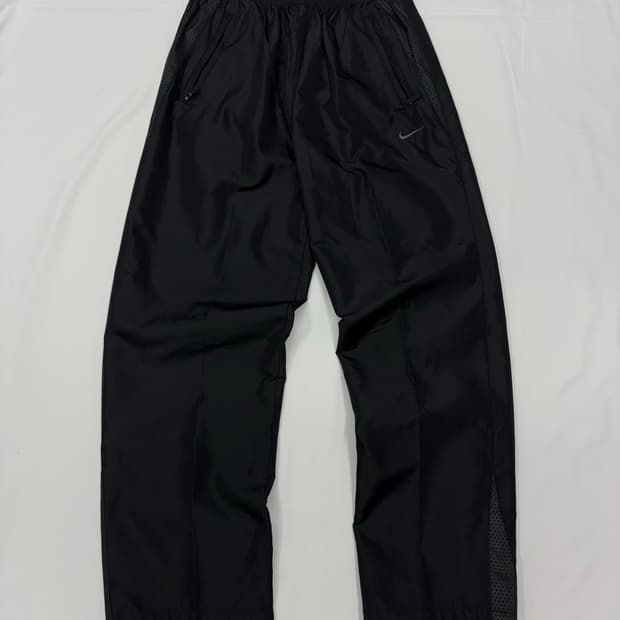 나이키 블랙 나일론 트랙 팬츠