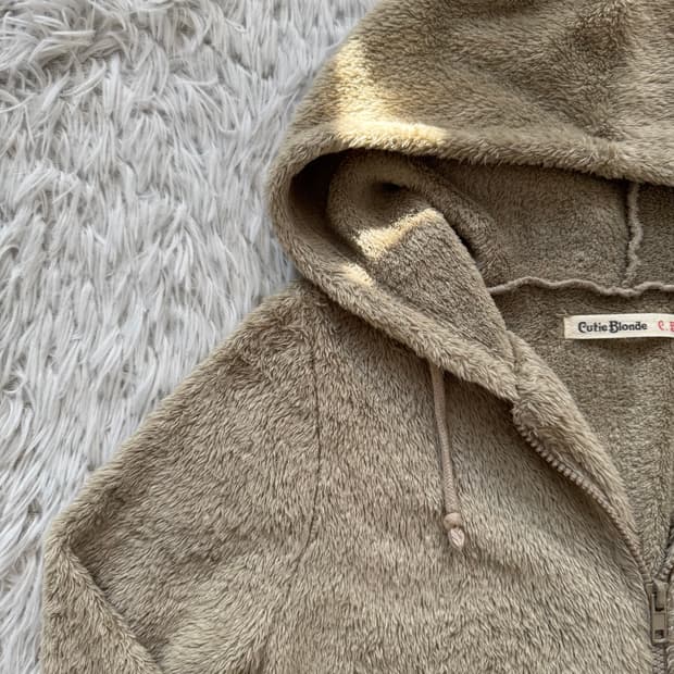 CUTIE BLONDE 일본빈티지 y2k 후리스 후드집업 노드 M 42