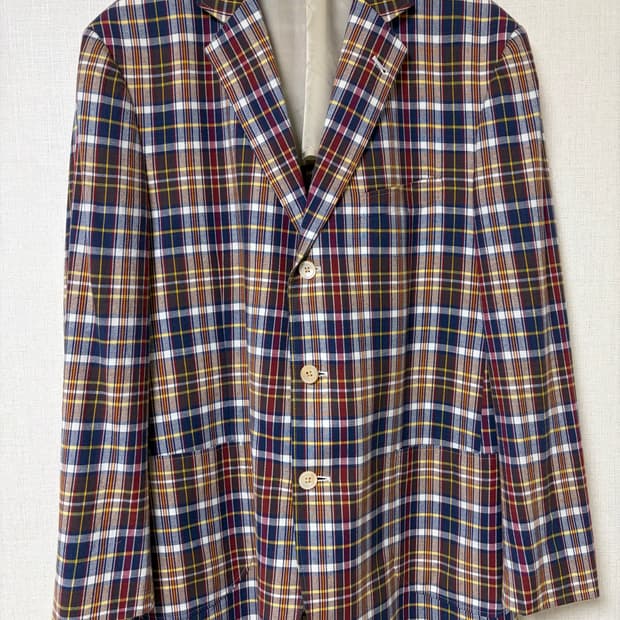 브룩스브라더스 마드라스 3b 스포츠 자켓 