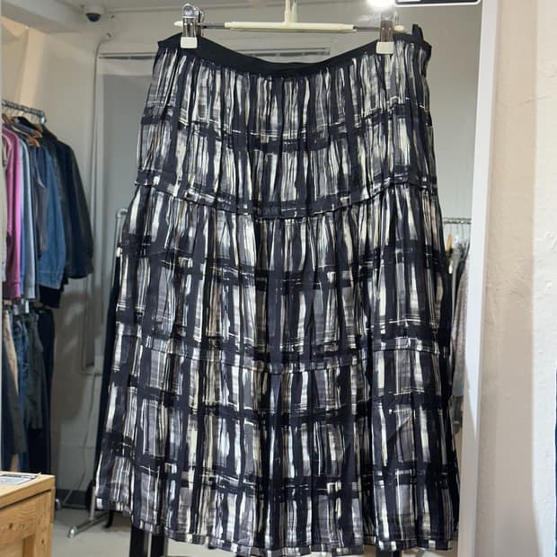 COMME CA DU MODE_ graphic pattern skirt