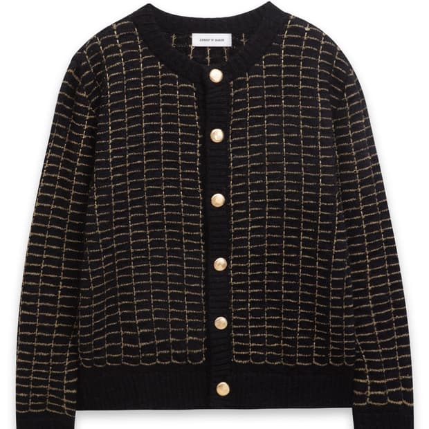 Ernest W Baker 블랙 금장 가디건