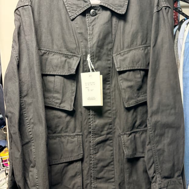 사쥬드크레 코튼리넨 백사틴 퍼티그 자켓 블랙 S