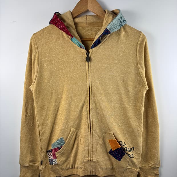 JPN 러프 히피 하구미 패치 후드집업