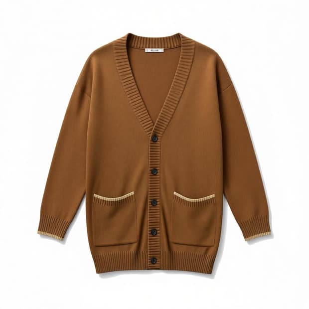 BELIER 벨리에 오버핏 가디건 브라운 M