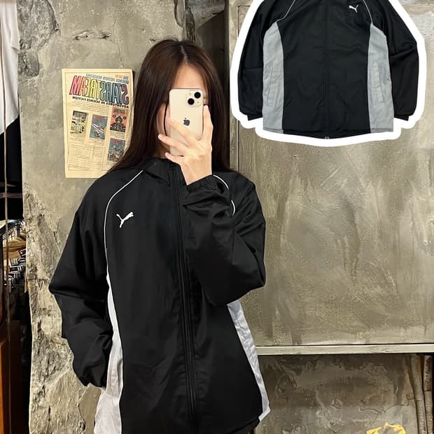 퓨마 바람막이 블랙 M #csz743