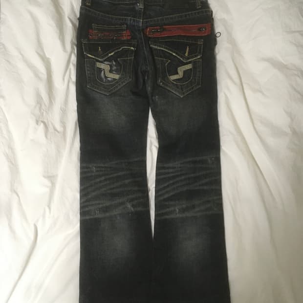 semantic design denim pants