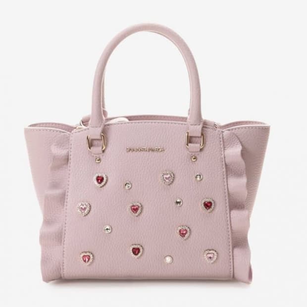 사만사베가 하트 비쥬플래터 프릴 리본스터즈 숄더백 토트백