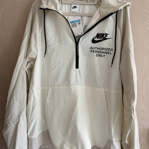 나이키 후드하프집업 윈드브레이커 바람막이 M