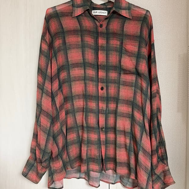 (46) 아워레가시 보로우드 빅 럼버 체크셔츠 (수박 셔츠)