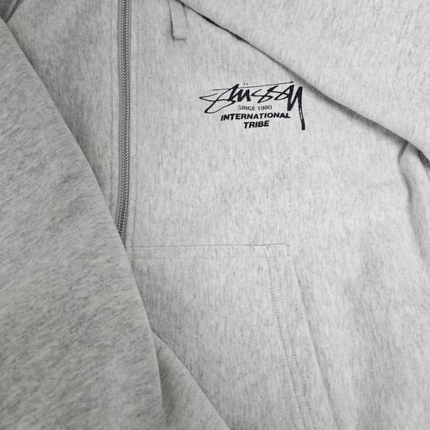 스투시 비트사운드 애쉬헤더 후드집업