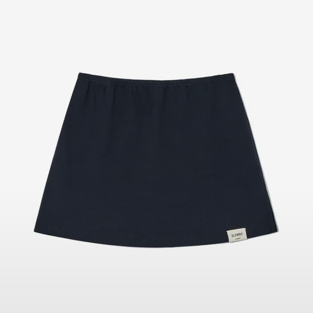 글로니 클래식 미니 스커트 네이비