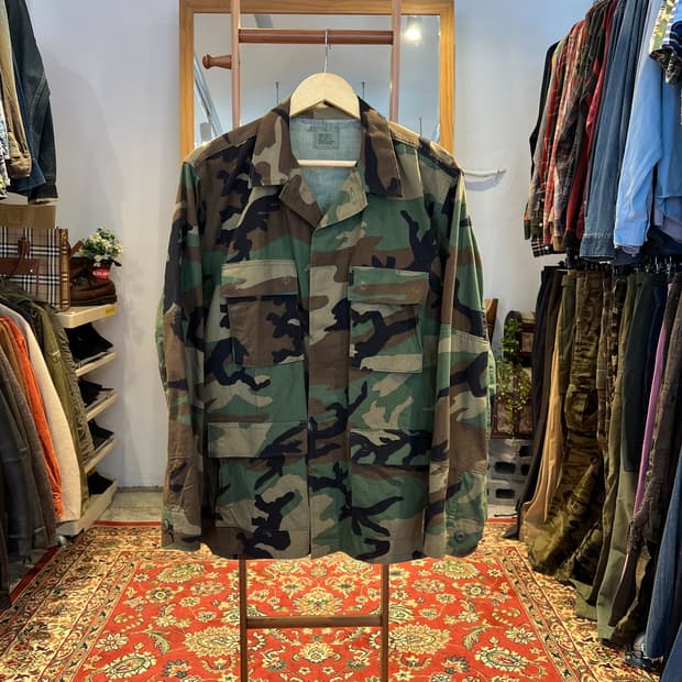[M-R] US Army 오리지널 빈티지 우드랜드 BDU 자켓