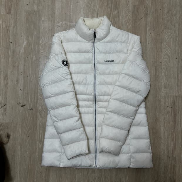 라푸마 여성 우모 화이트 경량패딩 M/95 