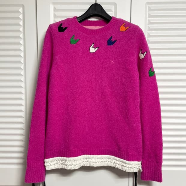 헤지스 골프 방풍 니트