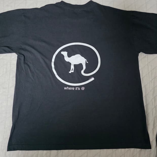 [XL] 90s 카멜 where it's @ 빈티지 티셔츠 ver 숏