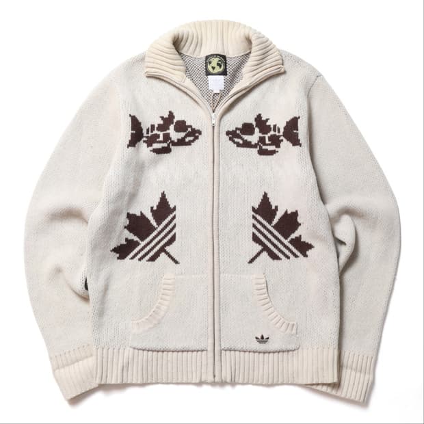 아디다스 Adidas Wool Cowichan Cardigan 
