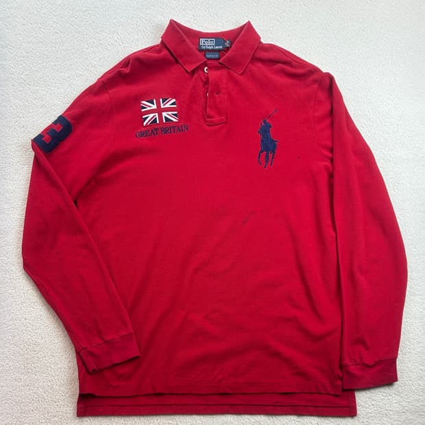 폴로 빅포니 영국 카라키 럭비셔츠