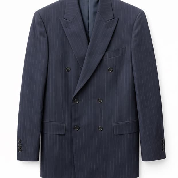 TREMOLO 핀 스트라이프 더블 자켓 110