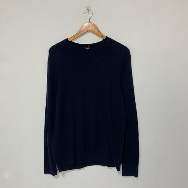빈티지 유니클로 캐시미어 100 네이비 라운드넥 여성 L 남성 M