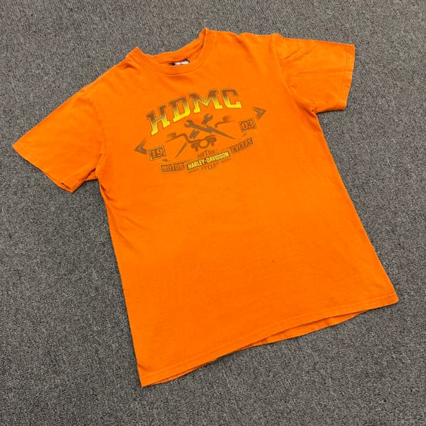 M) 할리데이비슨 빈티지 프린팅 반팔 티셔츠