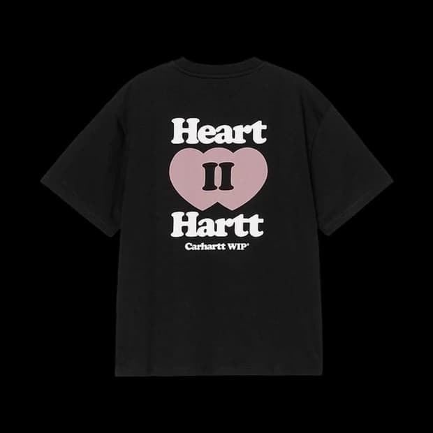 (W) 칼하트 WIP 하트 2 하트 티셔츠 블랙