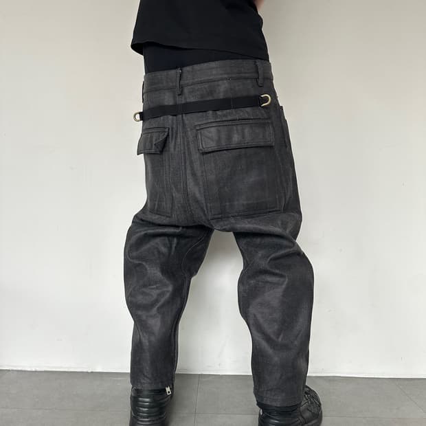 릭오웬스 아카이브 키링 왁스코팅 새깅팬츠