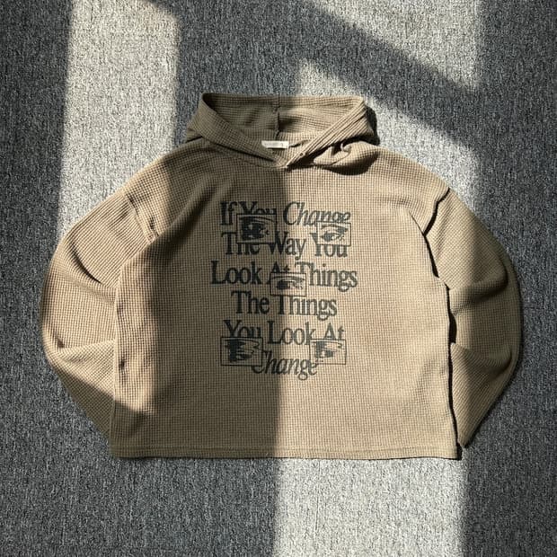 마젠타 스튜디오 카키 골지 후드 슬리브