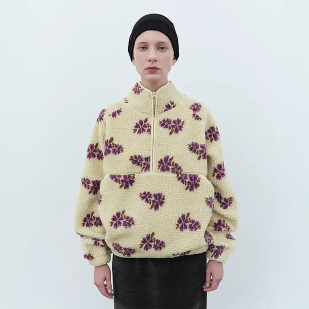 Floral Sherpa Pullover