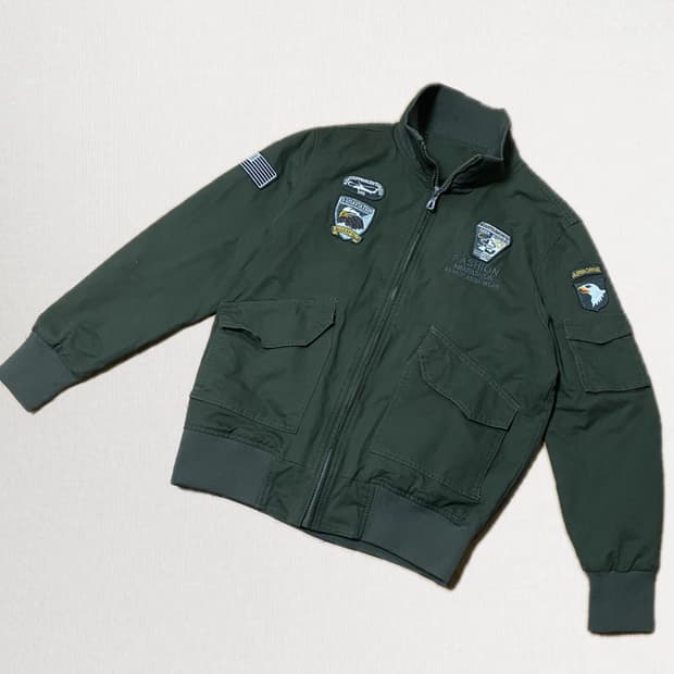 밀리터리 점퍼 카키 XL