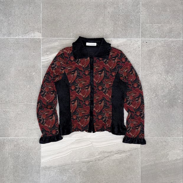 HIROKO KOSHINO red oriental flower bl