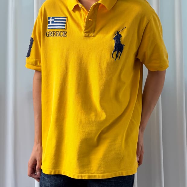 [2XL]폴로 랄프로렌 그리스 빅포니 치프키프 카라 티셔츠