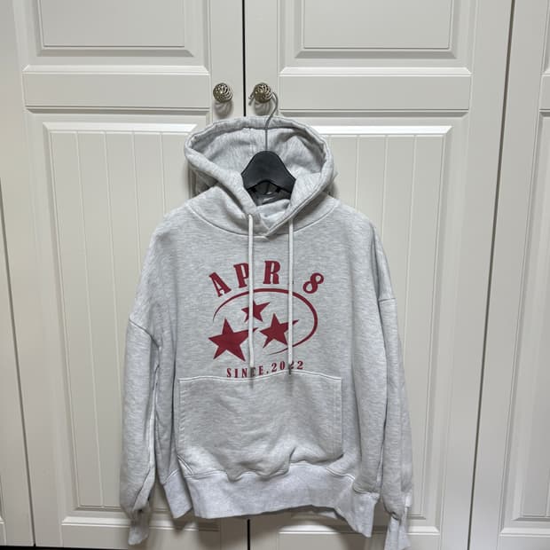 APR8 STAR LOGO HOODIE 멜란지 그레이
