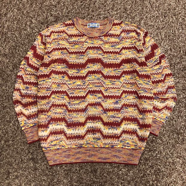 미쏘니 멀티컬러 패턴 니트