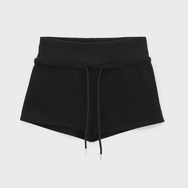 블랙업 체킹스 밴딩 숏팬츠 블랙