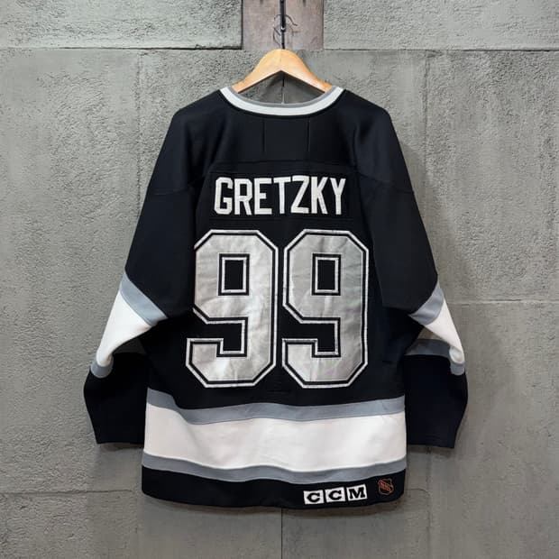 CCM NHL 웨인 그레츠키 빈티지 하키 져지 made in CANADA