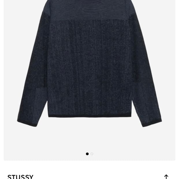 스투시 엔지니어드 패널 니트 네이비 (새상품)