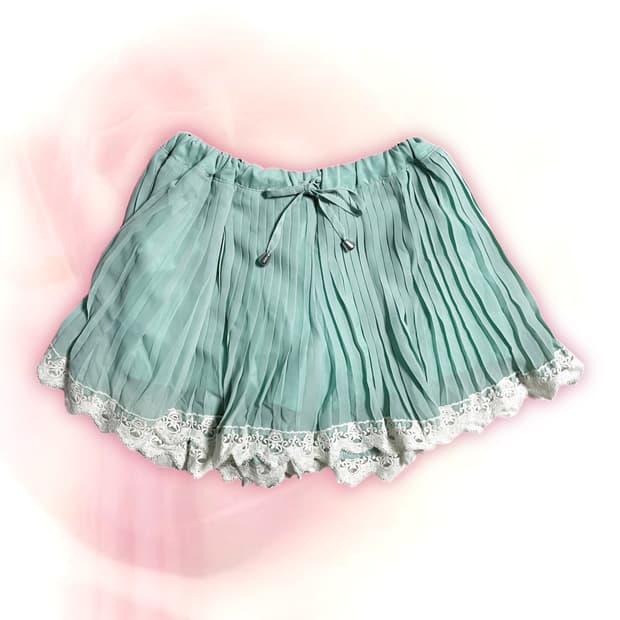 JP vintage mint lace short pants