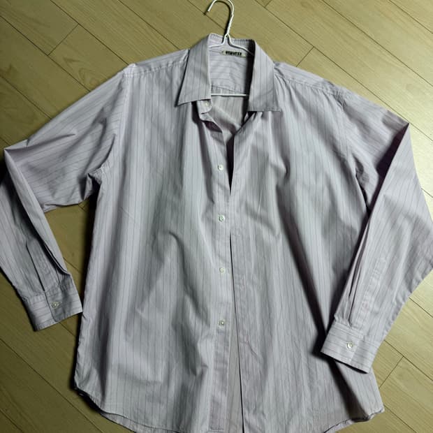AURALEE SUVIN HIGH COUNT STRIPE SHIRT