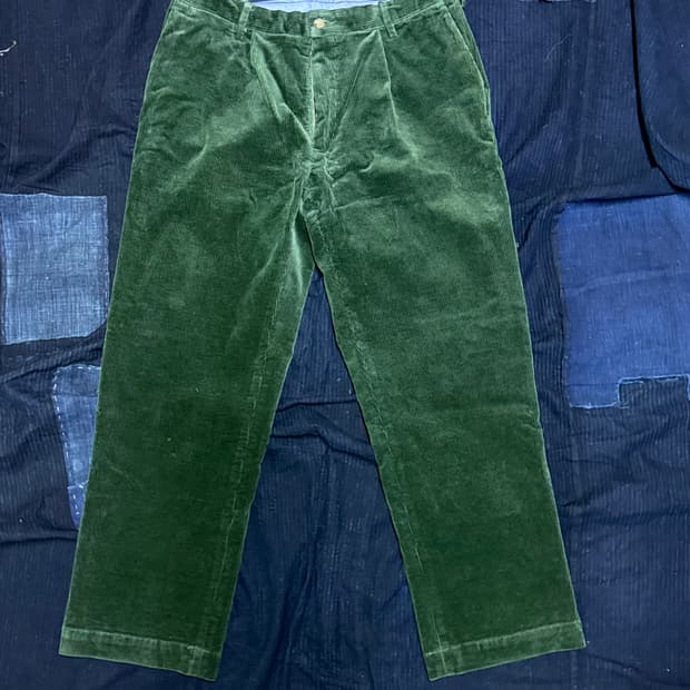 폴로 랄프로렌 원턱 클래식 핏 코듀로이 팬츠 34 [그린]