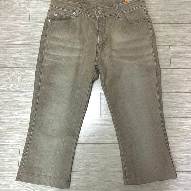 Vintage 베이지 카프리팬츠 7부바지