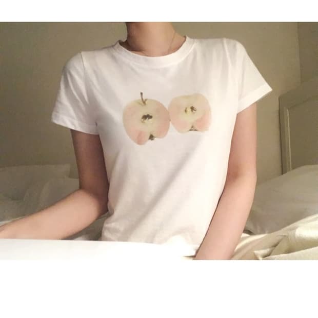 풋사과 반팔 티셔츠 (새상품)