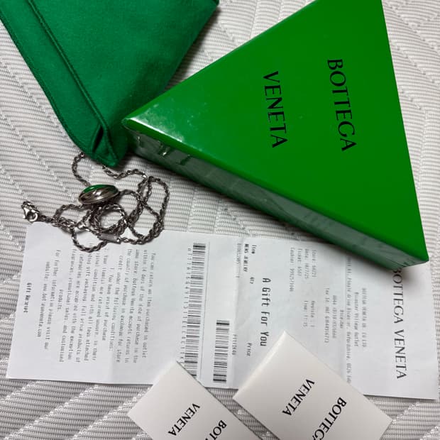 정품)보테가베네타 실버목걸이