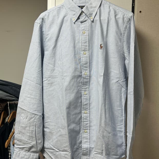폴로 클래식핏 스트라이프 옥스퍼드 셔츠 M size